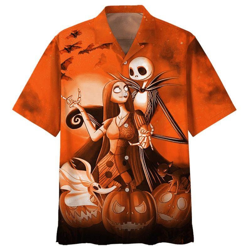 Discover Pumpkins Jack And Sally The Nightmare Before Christmas Hawaiian Shirt