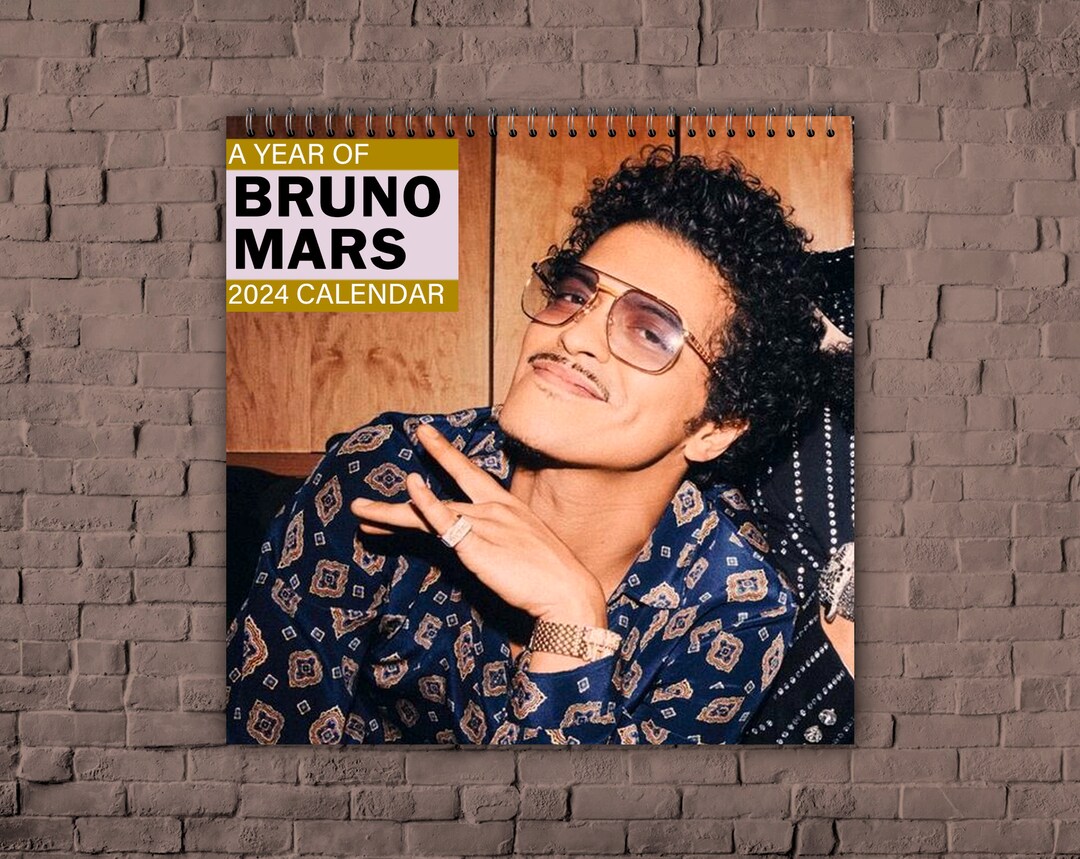 Bru.no Mars Calendar 2024 Celebrity Calendar 2024 2024 Etsy