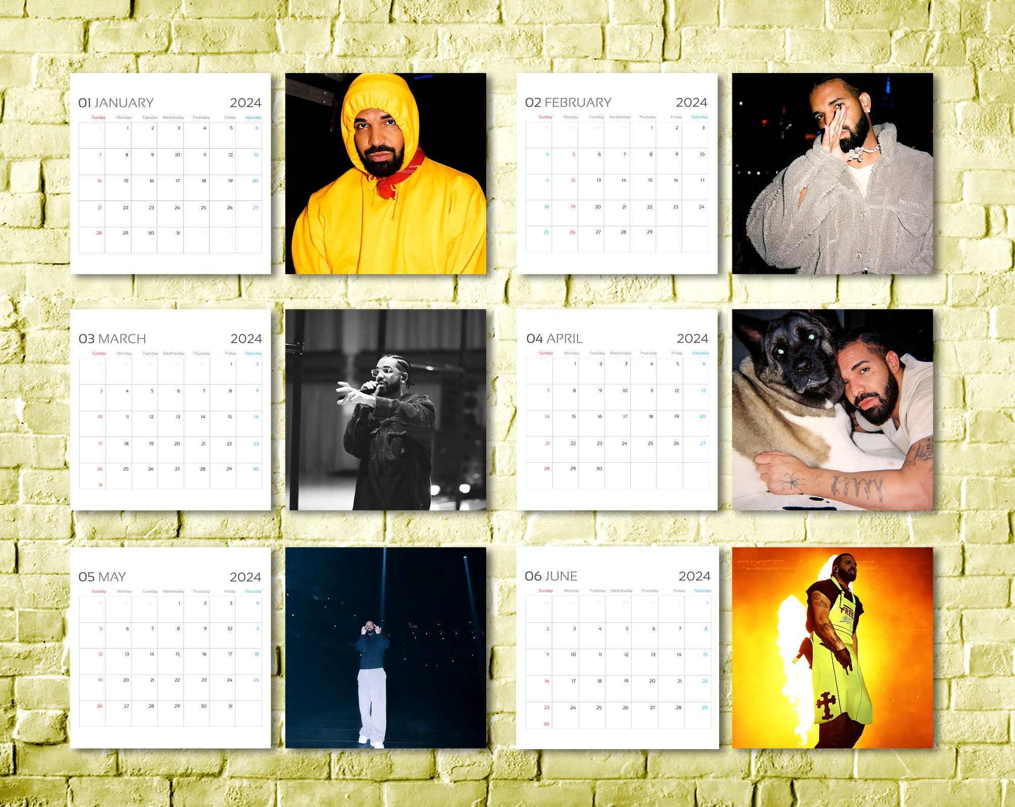 Drake Calendar 2024 Celebrity Calendar 2024 2024 Wall Calendar sold by