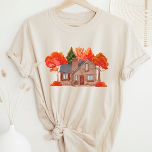 Autumn T-shirt Fairytale Pumpkin House - Pumpkin Shirt - Boho Clothing - autumnal shirt - T-shirt autumn motif - Cottagecore style - Autumn