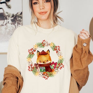 Christmas Tshirt Fuchs - Christmas Fox - Winter Shirt Boho Clothing -  Tshirt Winter Motiv - Cottagecorestyle - Christmas Shirt