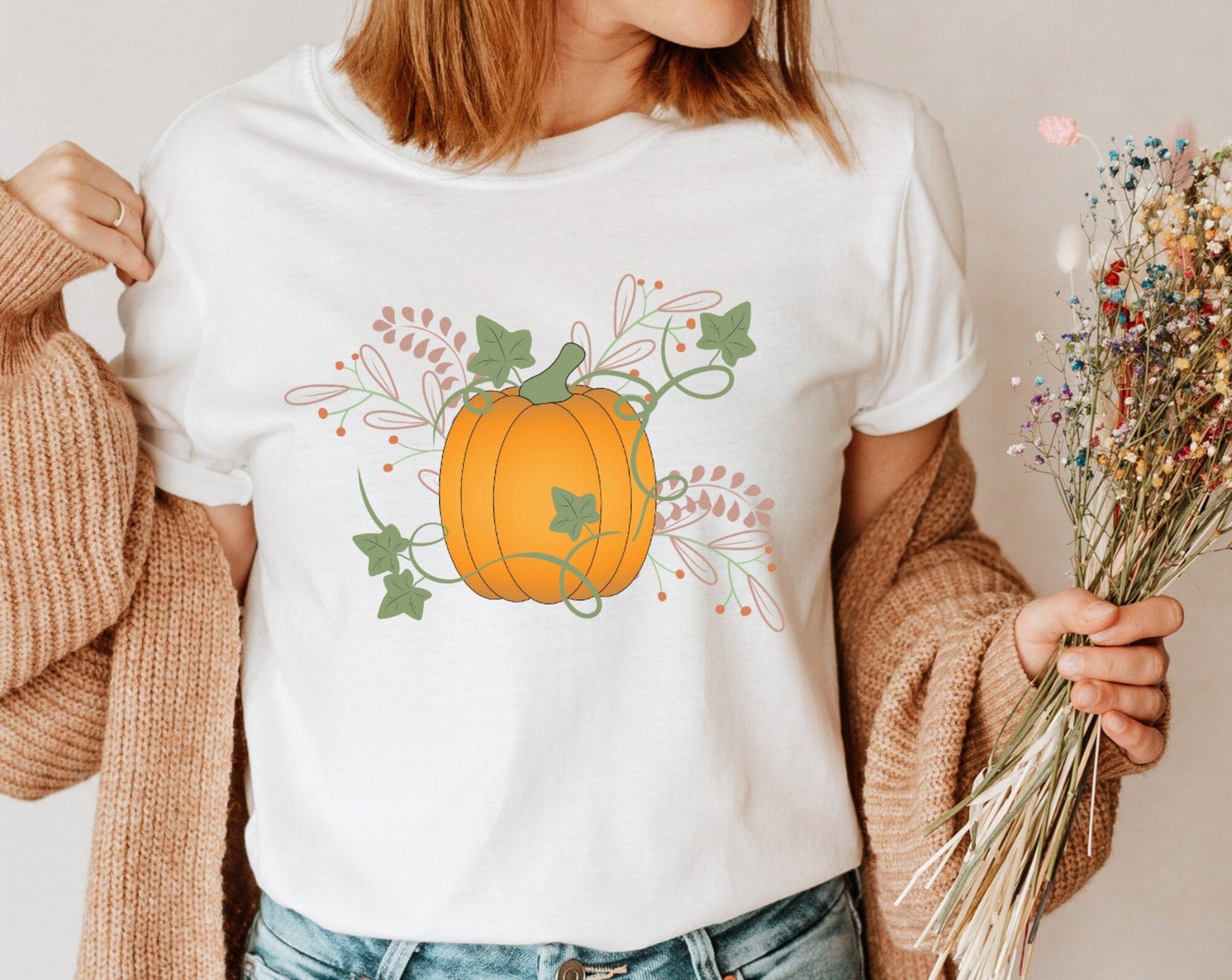 Discover Herbst Farm Kürbis - Pumpkin Cottagecore-Style T-Shirt