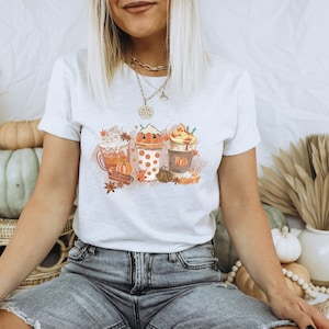 Autumn Tshirt Autumn Drinks Pumpkin Spice - Autumn Shirt - Boho Clothing - Autumn Shirt - Tshirt Autumn Motiv - Autumn Shirt