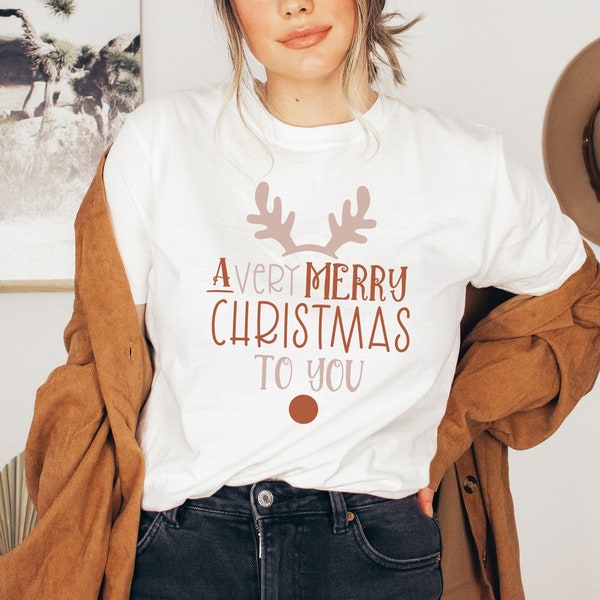 Christmas Tshirt Rudolf - Christmas Quote Rentier - Winter Clothing - Winter Shirt - Tshirt Wintermotiv - Cottagecorestyle - Christmas Shirt