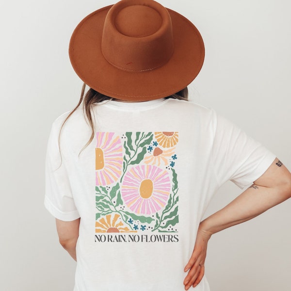 Tshirt Blumen Hippie / Retro - Flower Inspirierendes Tshirt Hippie Quote Flowers Tshirt - Motivations Shirt - Empowered Women Clothing
