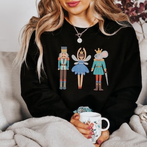 Weihnachten Pullover Nutcracker Christmas Sweater - Boho Kleidung - Christmas Clothing - Cute Christmas Sweatshirt - Cottagecore-Style