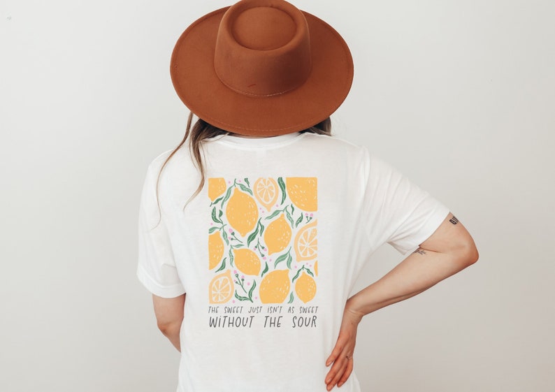 Tshirt Lemons Hippie / Retro Lemon Inspirational Tshirt Hippie Quote Flowers Tshirt Motivational Shirt Empowered Women Clothing image 1