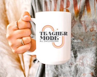 Mug teacher Teacher Mode on - thank you for teacher - gift teacher - teacher gift class - farewell gift teacher