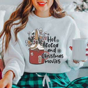 Weihnachten Pullover - Christmas Hot Chocolate Sweater - Boho Kleidung - Christmas Clothing - Cute Christmas Sweatshirt - Cottagecore-Style