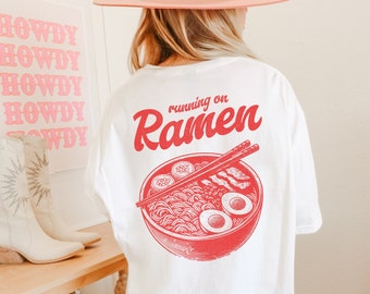 T-Shirt Ramen Retro Shirt Asian Food - Noodles Funny Shirt Outfit Gift Ramen - Gift Idea Girlfriend