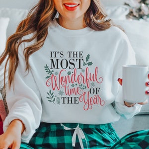 Christmas Sweater - Christmas Most wonderful time - Boho Clothing - Christmas Clothing - Cute Christmas Sweatshirt - Cottagecore style