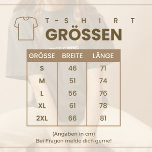 May include: Size chart for a t-shirt with measurements in centimeters for width and length. Sizes include S, M, L, XL, and 2XL.