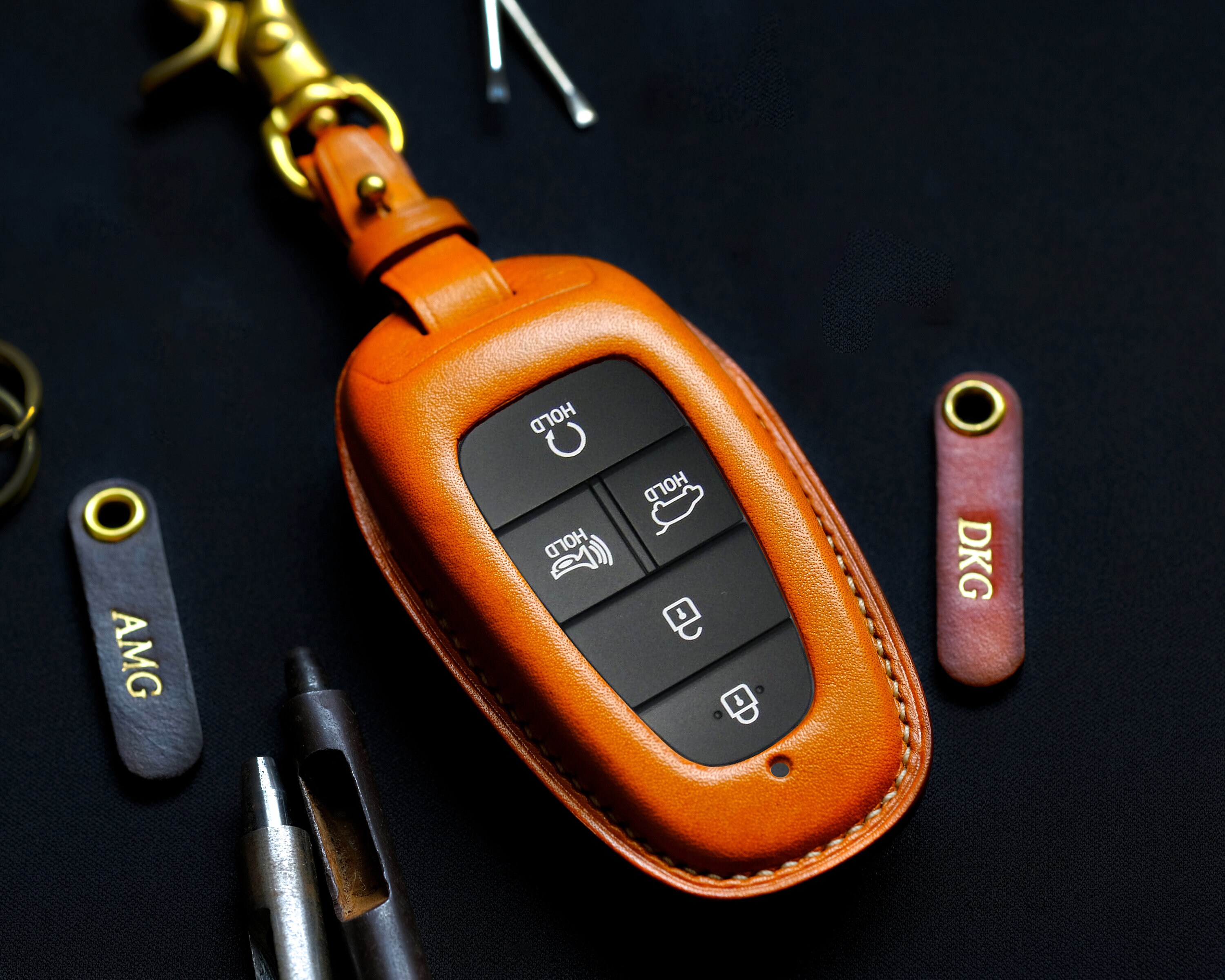 HYUNDAI TUCSON Key Fob Cover Leather Key Fob Cover 3 4 5 - Etsy