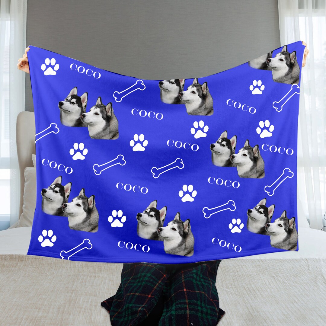 Custom Pet Portrait Blanketblankets and Throwsmother Gift Etsy