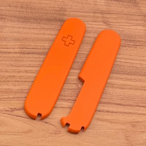 Replacement Scales Cover Handles Grips For Victorinox 91mm Plus Orange G10 With Toothpick Tweezers And Ballpoint Pen