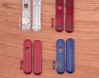 Genuine Victorinox Scales 58mm Plastic Handle Swiss Made Grips With Led Torch And Pen