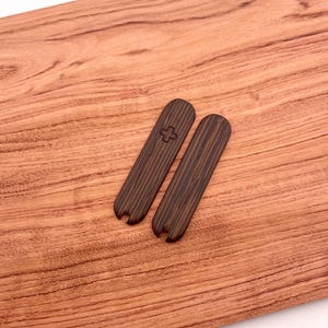 Replacement Scales Cover Handles Grips For Victorinox  58mm Natural Wenge Wood With Toothpick And Tweezers