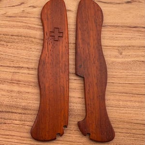 Replacement Scales Cover Handles Grips For Victorinox 111mm Plus Rose Wood With Toothpick Tweezers Pin And Ballpoint Pen