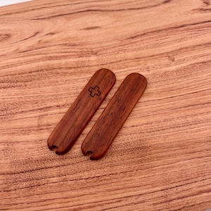 Replacement Scales Cover Handles Grips For Victorinox  58mm Natural RoseWood With Toothpick And Tweezers
