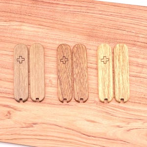 Replacement Scales Cover Handles Grips For Victorinox 58mm Mahogany Walnut American White Oak Wood Toothpick And Tweezers