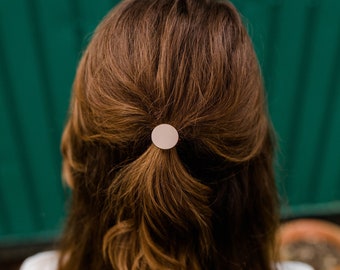Hair accessories / hair clips / hair barrette / hair accessories / hair jewelry shaped hair tie shape circle color rose gold elegant jewelry
