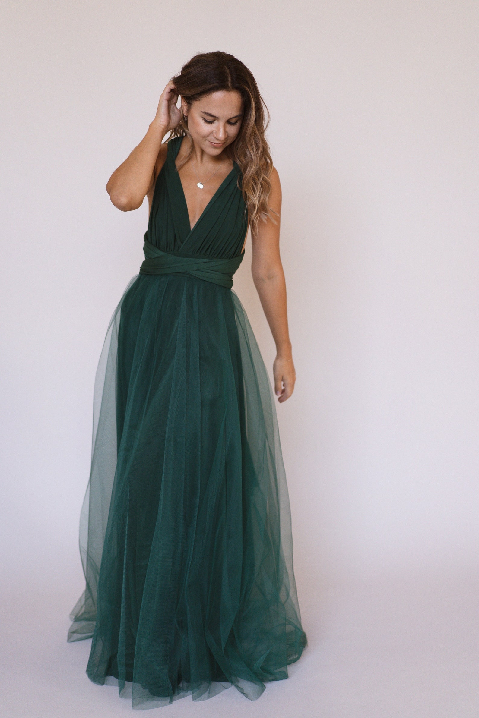 Emerald Green Bridesmaid Dress Emerald Infinity Dress Etsy