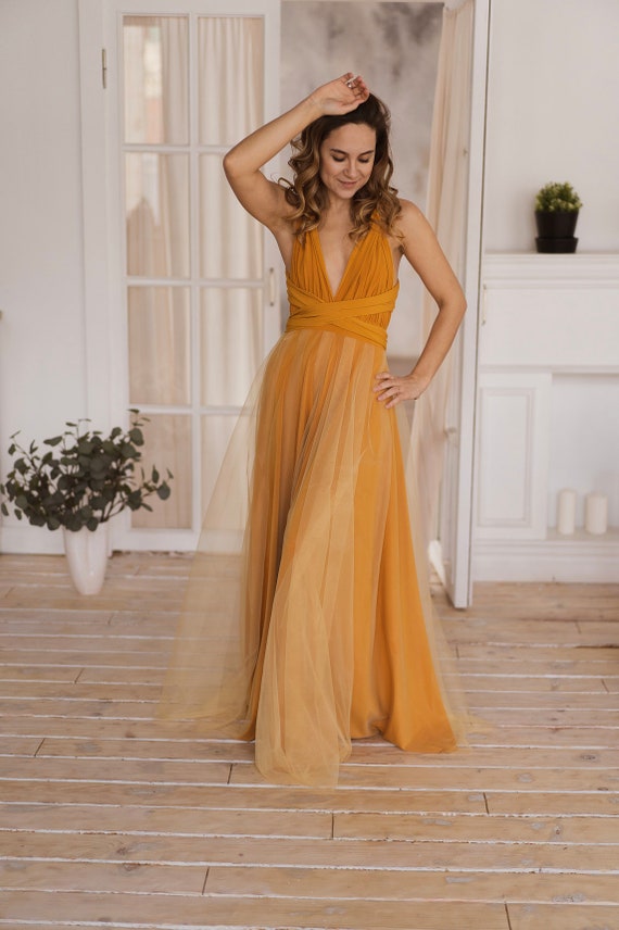 Mustard Yellow Bridesmaid Dresses