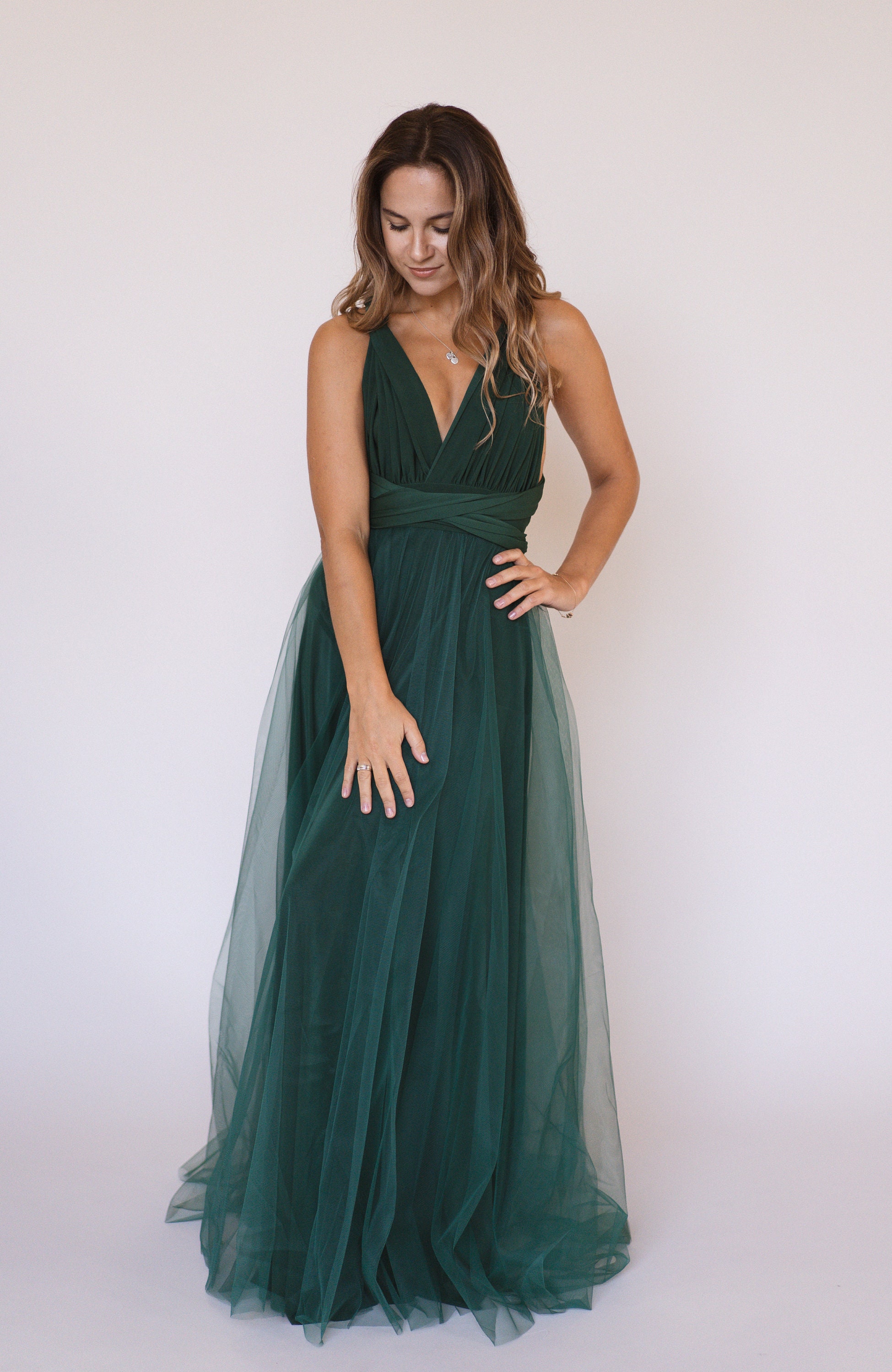 Emerald Green Bridesmaid Dress Emerald Infinity Dress - Etsy