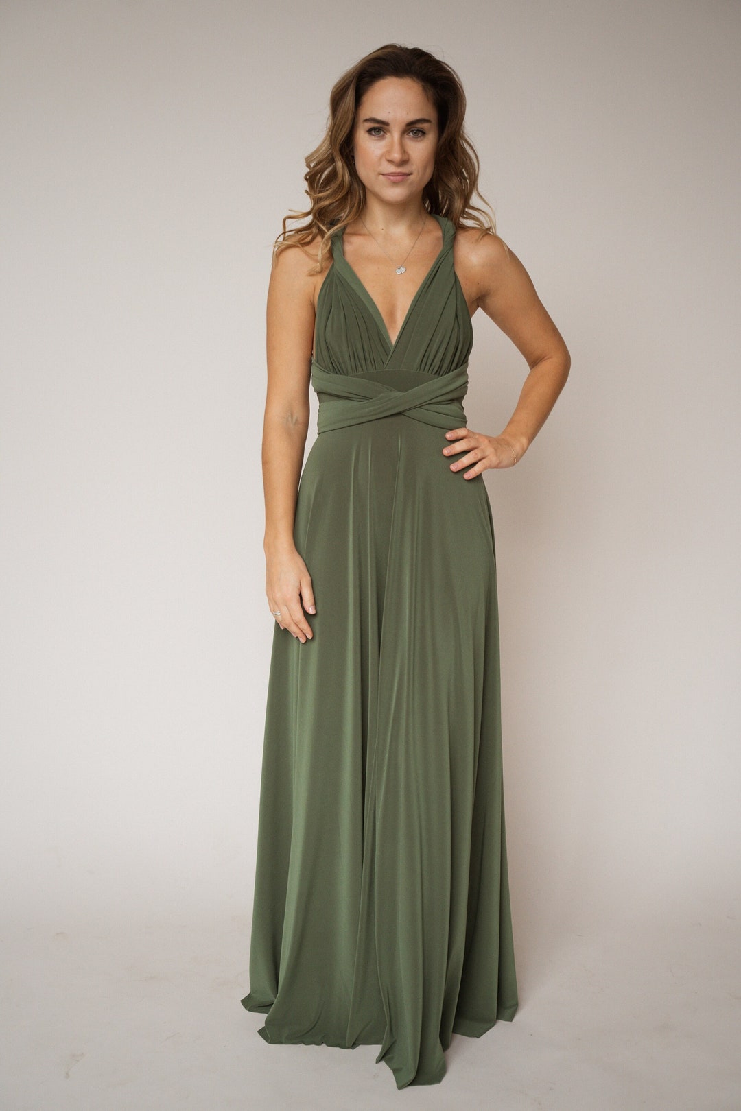 Olive Bridesmaid Dress Olive Green Infinity Dress Olive Etsy UK — free download