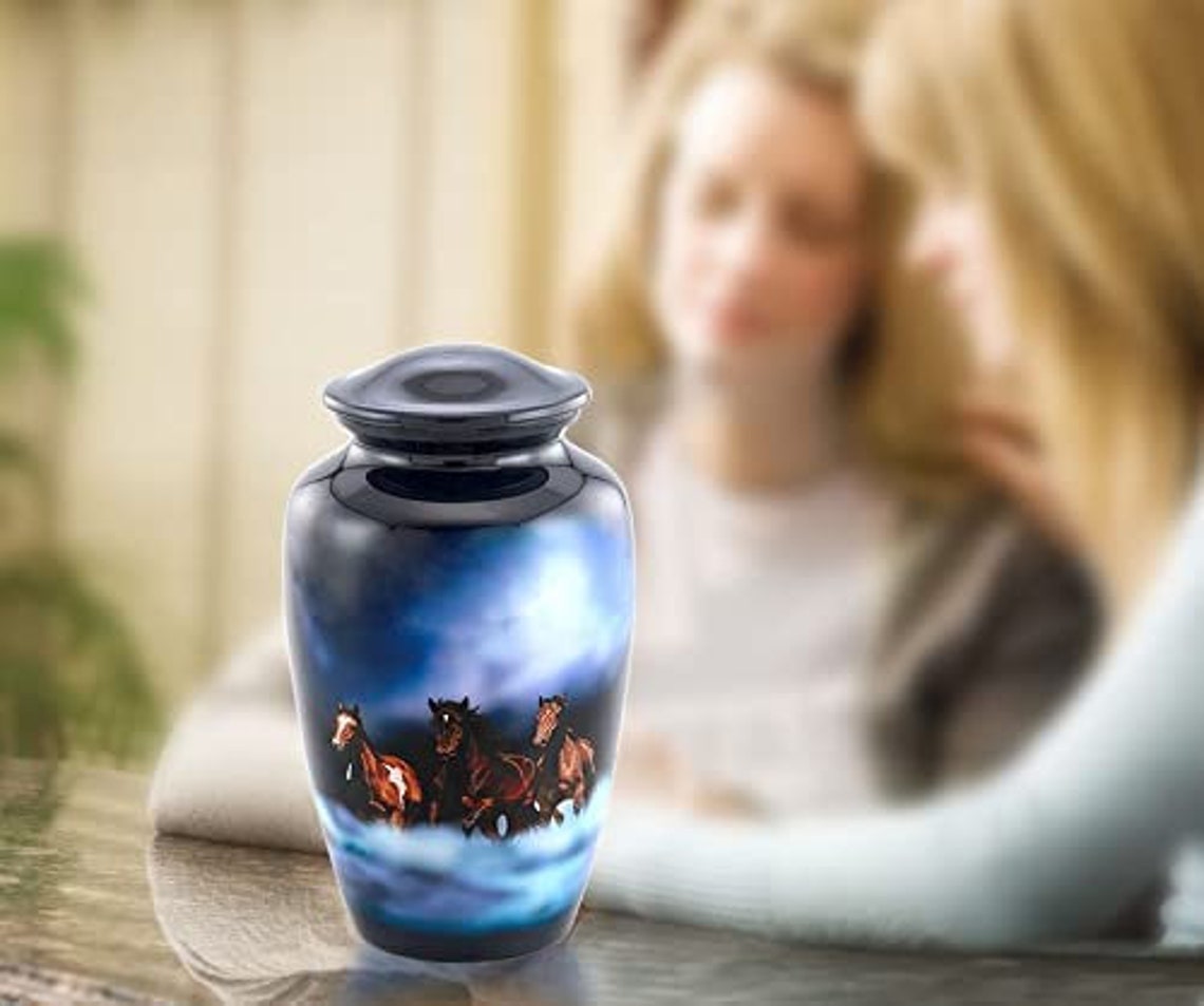 Running Horses Cremation Urn Adult Horse Urn Funeral and Etsy
