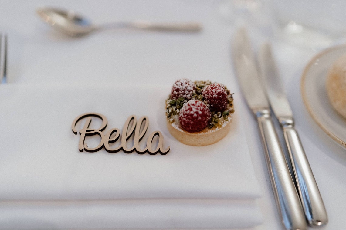 Wooden Name Place Cards Names Weddings Events Party Timber Etsy Australia