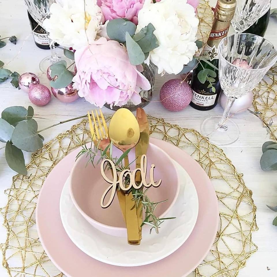 Wooden Name Place Cards Names Weddings Events Party Timber Etsy Australia