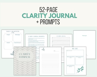 Clarity Journal | Goal-Setting Journal | Goal-Setting Workbook | Brain Dump | To-Do List | Goal Planner | Find Your Why | Make A Plan