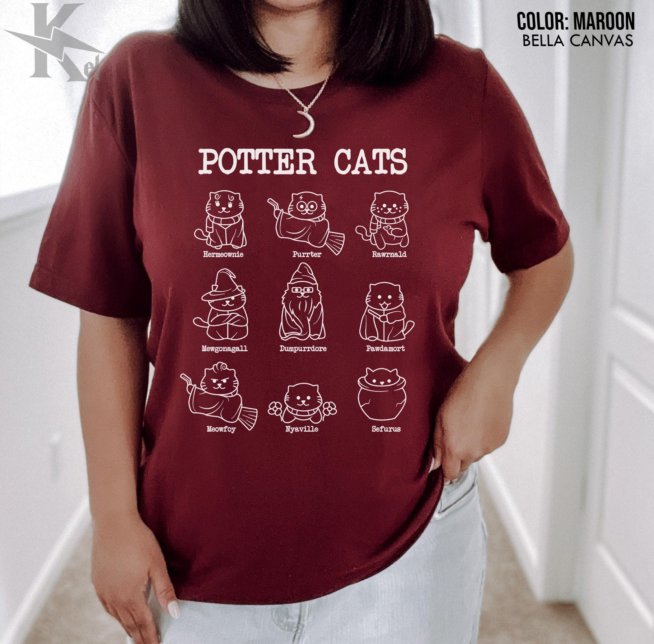 T-shirt POTTER CATS, Divertente Maglietta Gattino, Regalo Di - Foto 10