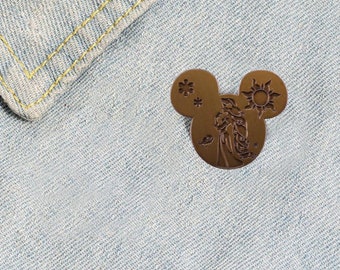 Vintage Metallo Mouse Testa Badge Smalto Pin Accessori moda