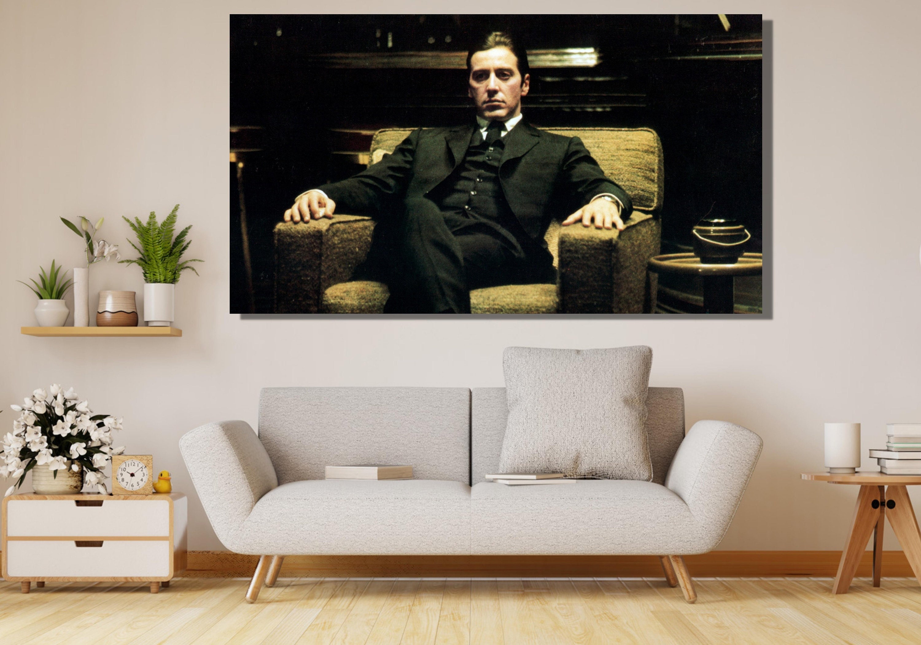 Al Pacino Poster Art,al Pacino Canvas Wall Art,the Godfather Poster