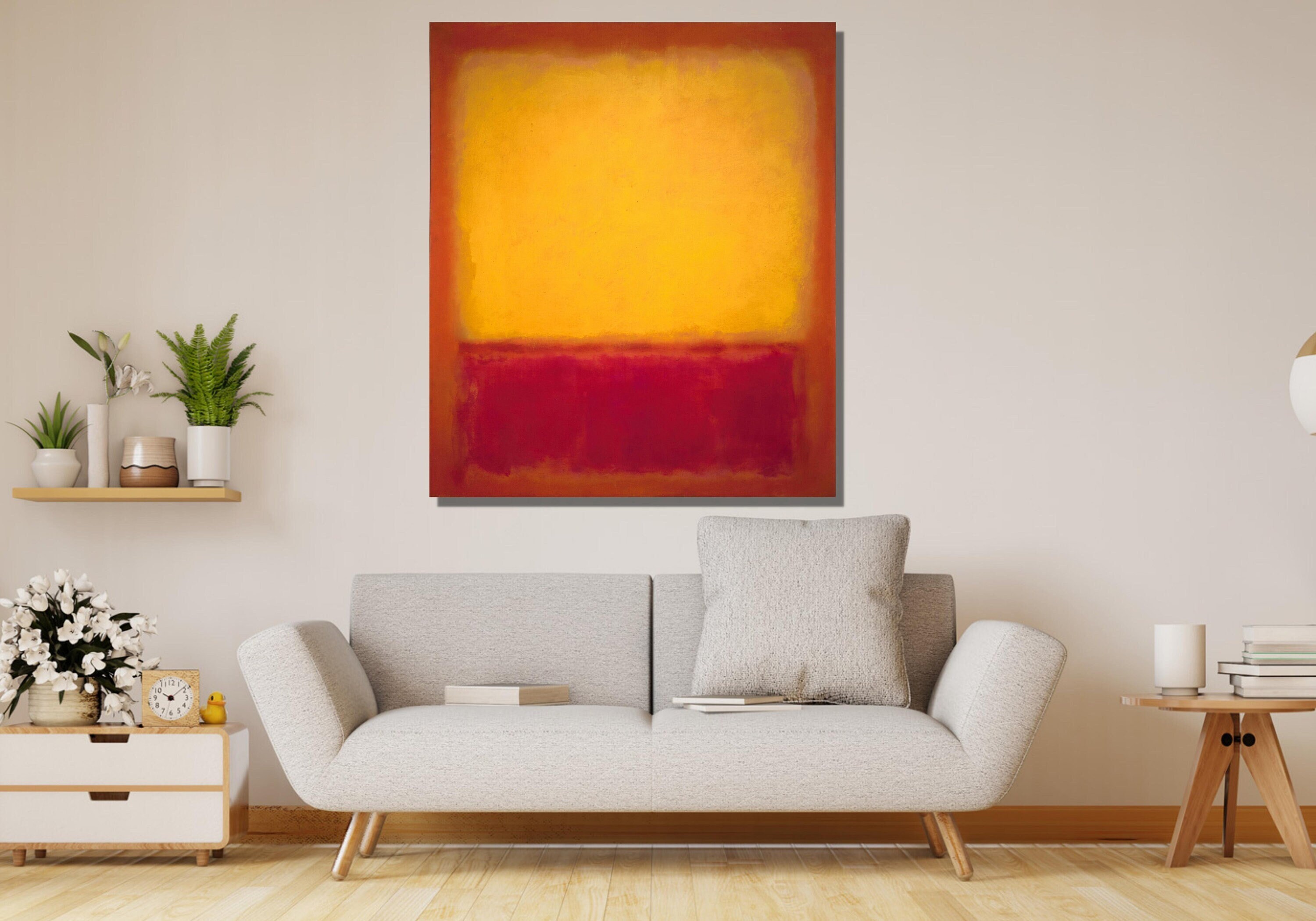 Mark Rothko Red & Yellow Canvas Wall Art Reproduction Rothko Etsy