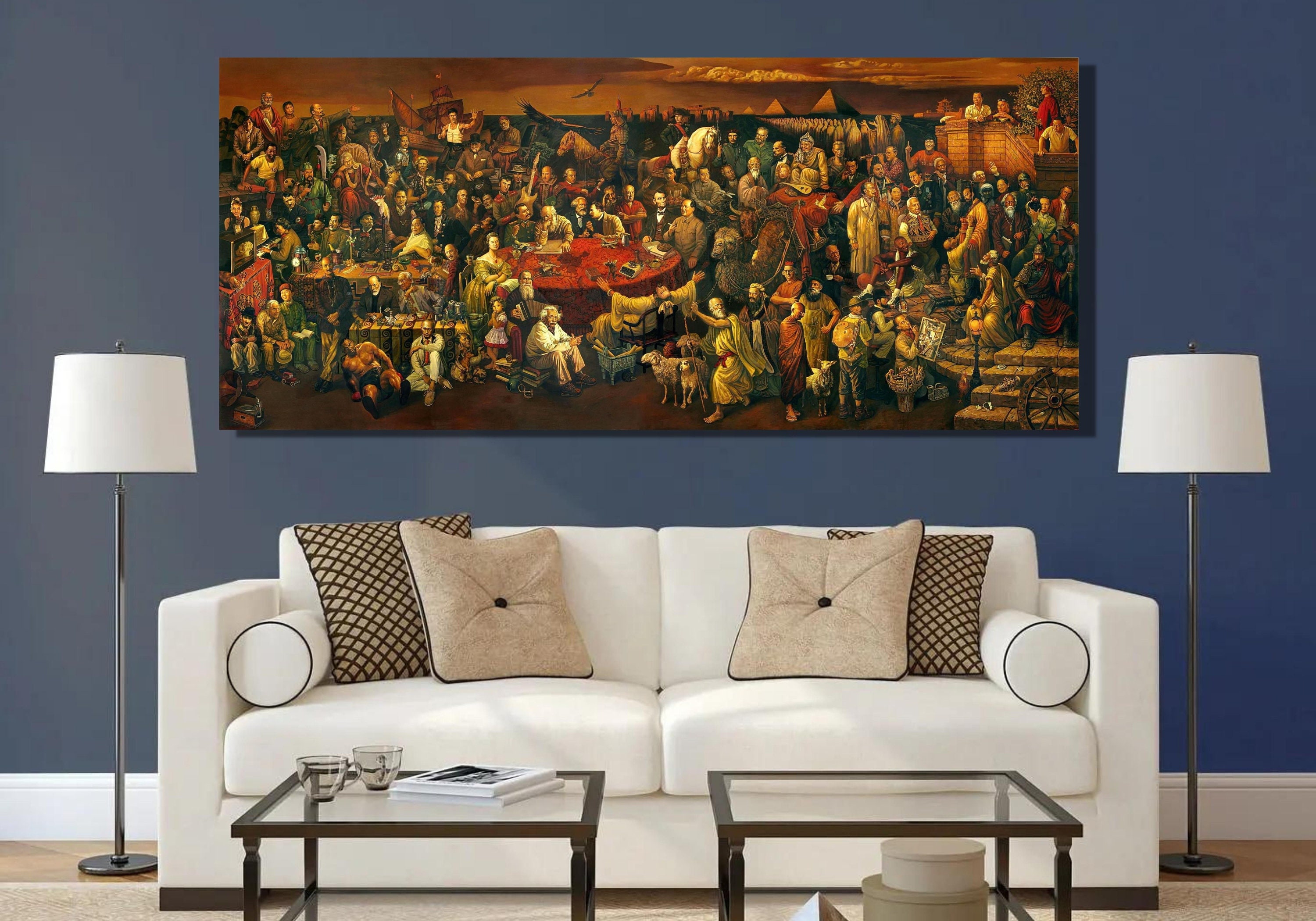 Celebrity Discussing the Divine Comedy With Dante Salvador Etsy