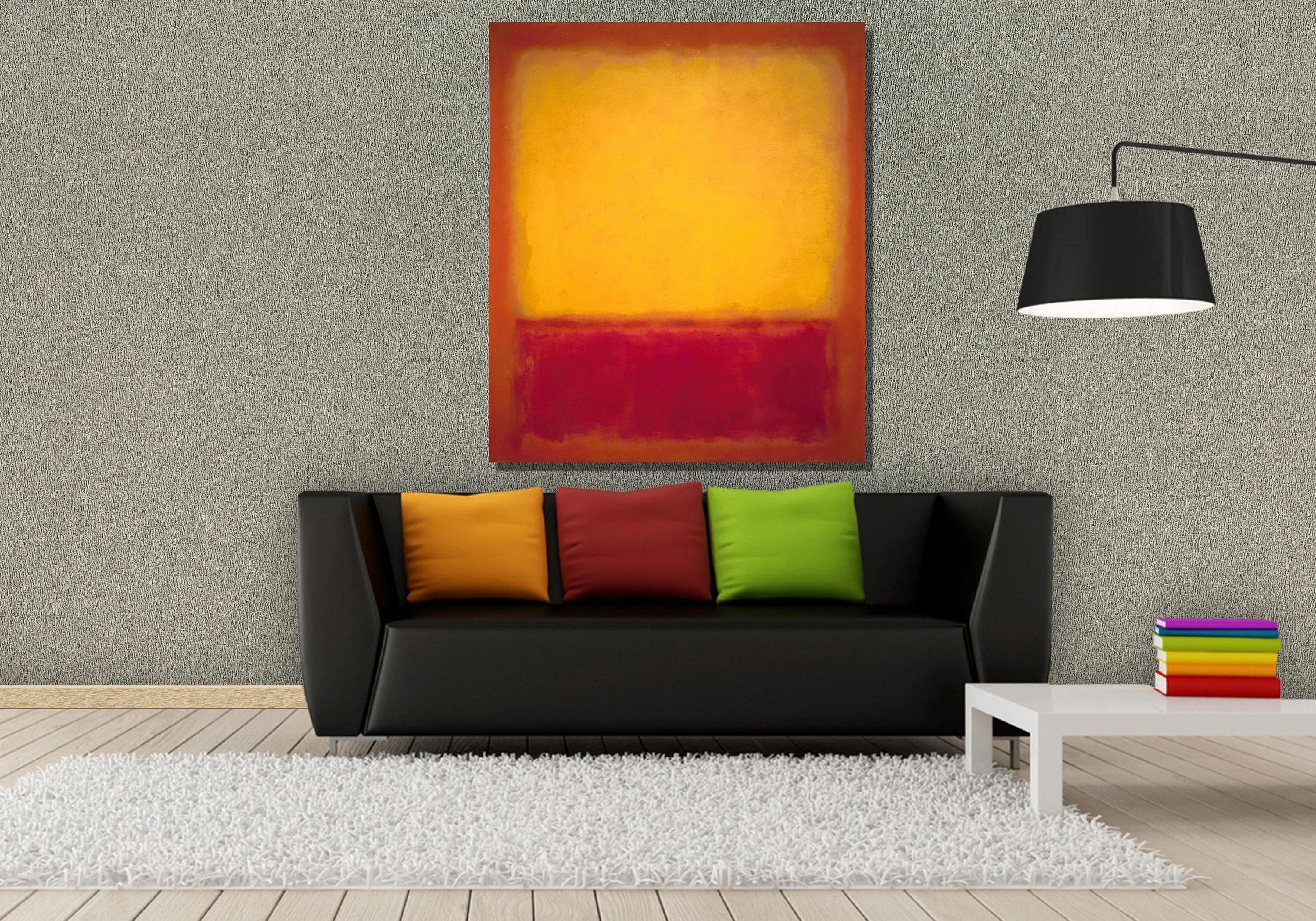 Mark Rothko Red & Yellow Canvas Wall Art Reproduction Rothko Etsy