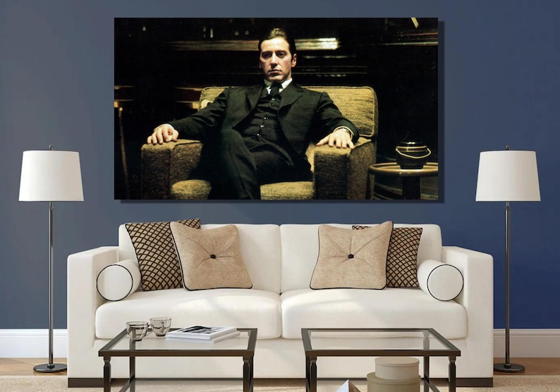 Al Pacino Poster Art,al Pacino Canvas Wall Art,the Godfather Poster