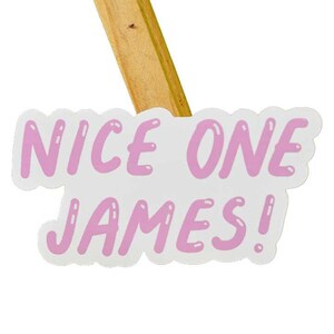 Netter James! Aufkleber Groß