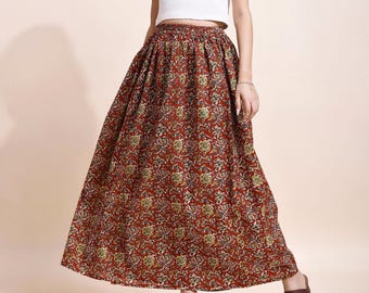 Maxi Skirt for Women, Skirts, Gathered Skirt, Cotton Skirts for Women, Flowy Skirt, Woman Skirts, Floral Skirts, A Line Skirt, Long Skirts.