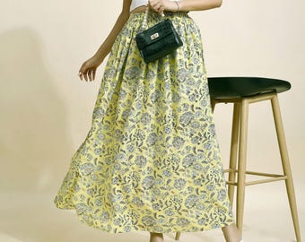 Cotton Skirts for Women, Maxi Skirt for Women, Skirts, Gathered Skirt, Flowy Skirt, Woman Skirts, Floral Skirts, A Line Skirt, Long Skirts.