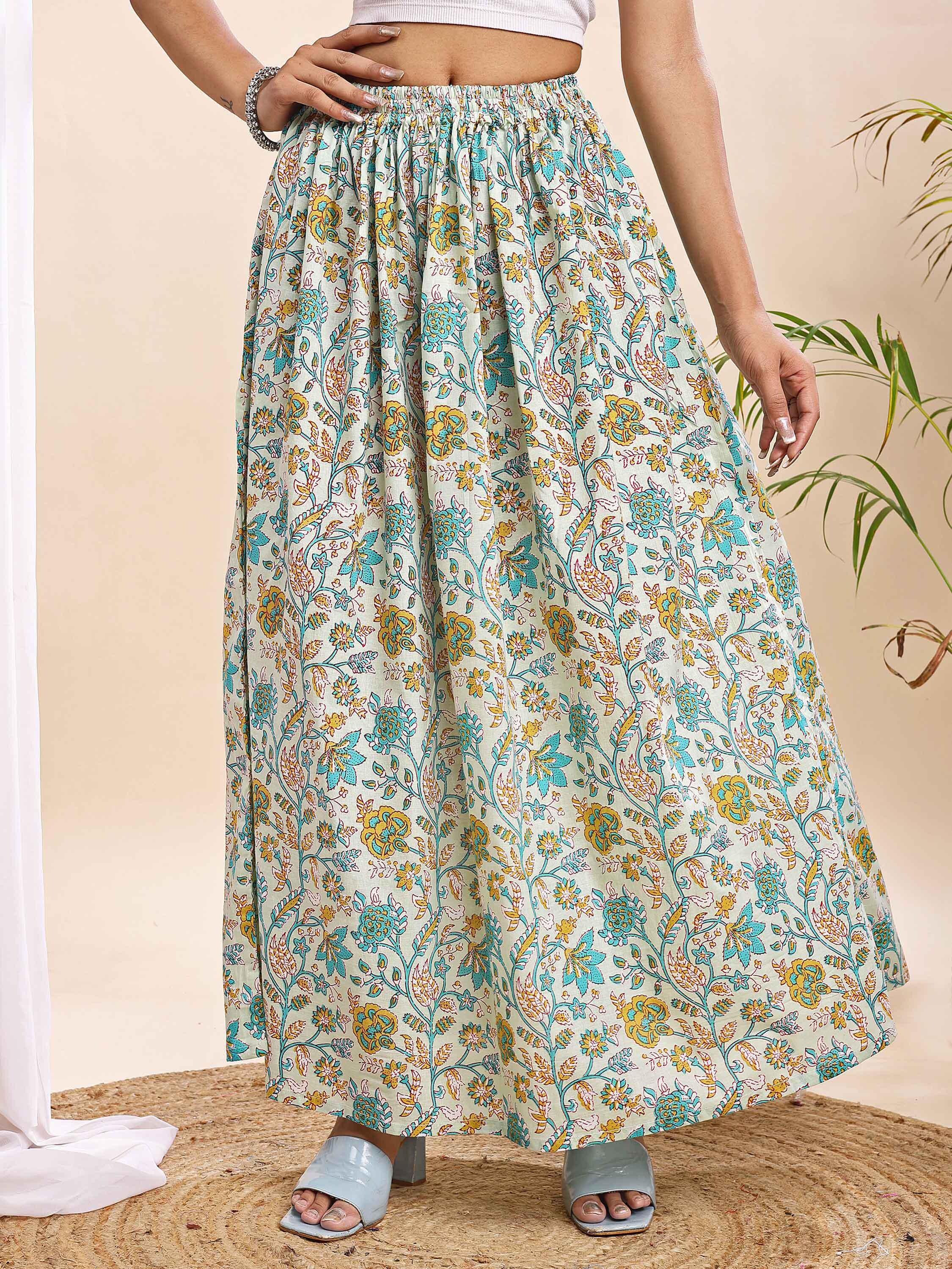 Cotton Skirt for Women, Floral Skirts, Maxi Skirt for Women, Skirt 