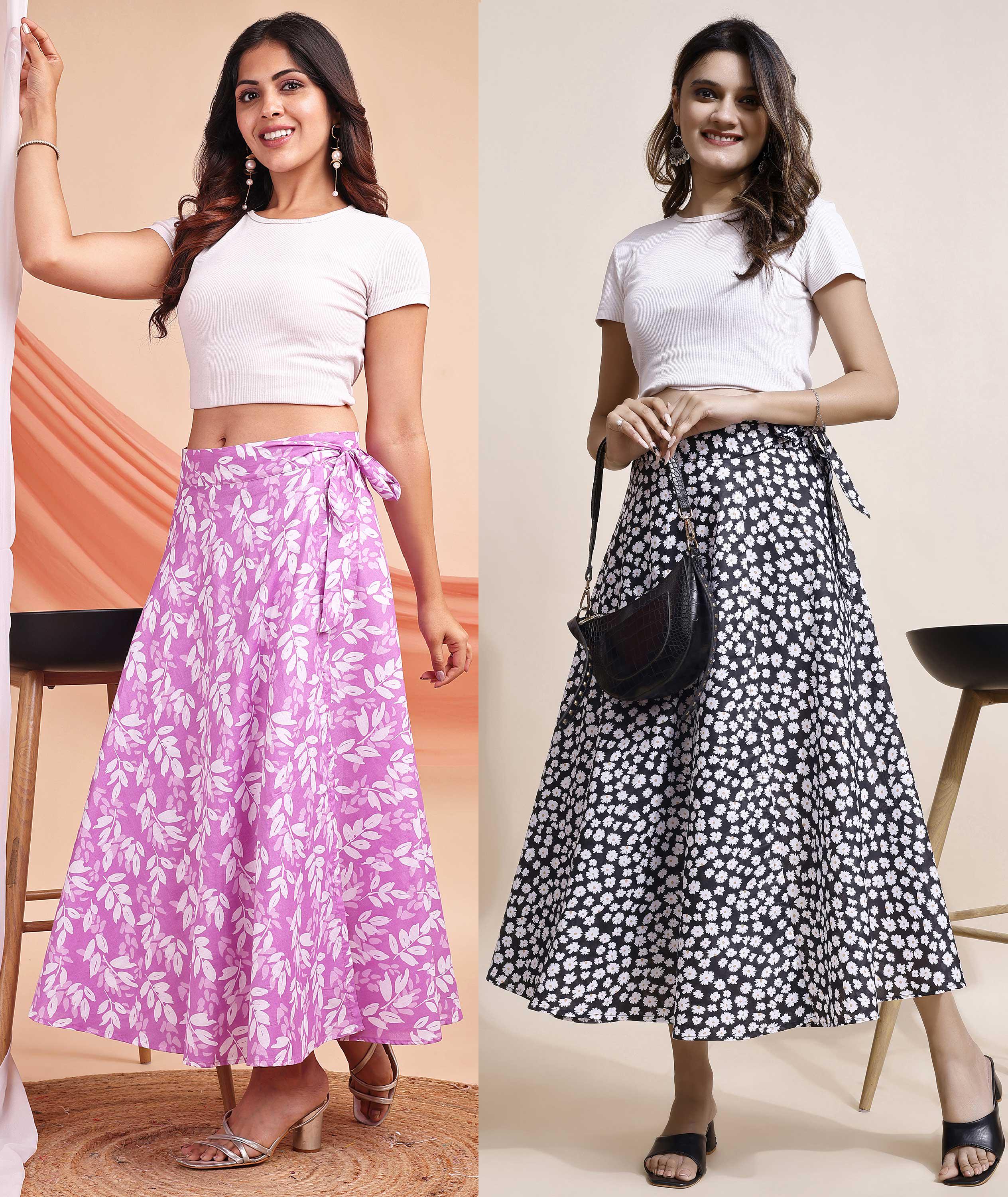 Skirt Black, Wrap Skirt, Wrap Around Skirt, Cotton Wrap Skirt