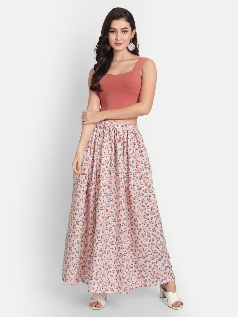 Flowy Skirt, Floral Skirts, Skirts for Women, Maxi Skirts for Women, Long Skirts, Ladies Skirts, Women Skirt, Tiered Skirt, Modern Skirt. image 5