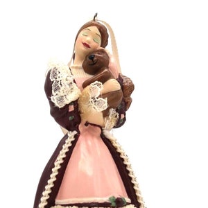 Hallmark Keepsake 2001 Victorian Barbie w/ Cedric Bear Ornament Christmas Decor