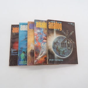 Vintage 1973 Revista de ciencia ficción analógica Lote Anne McCaffrey - Lote #11