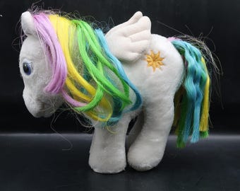 Hasbro My Little Pony Softies Starshine Pegasus 1984 Vintage MLP Bianco