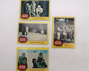 Vintage Star Wars Trading Card Lot Yellow Border 1977 No